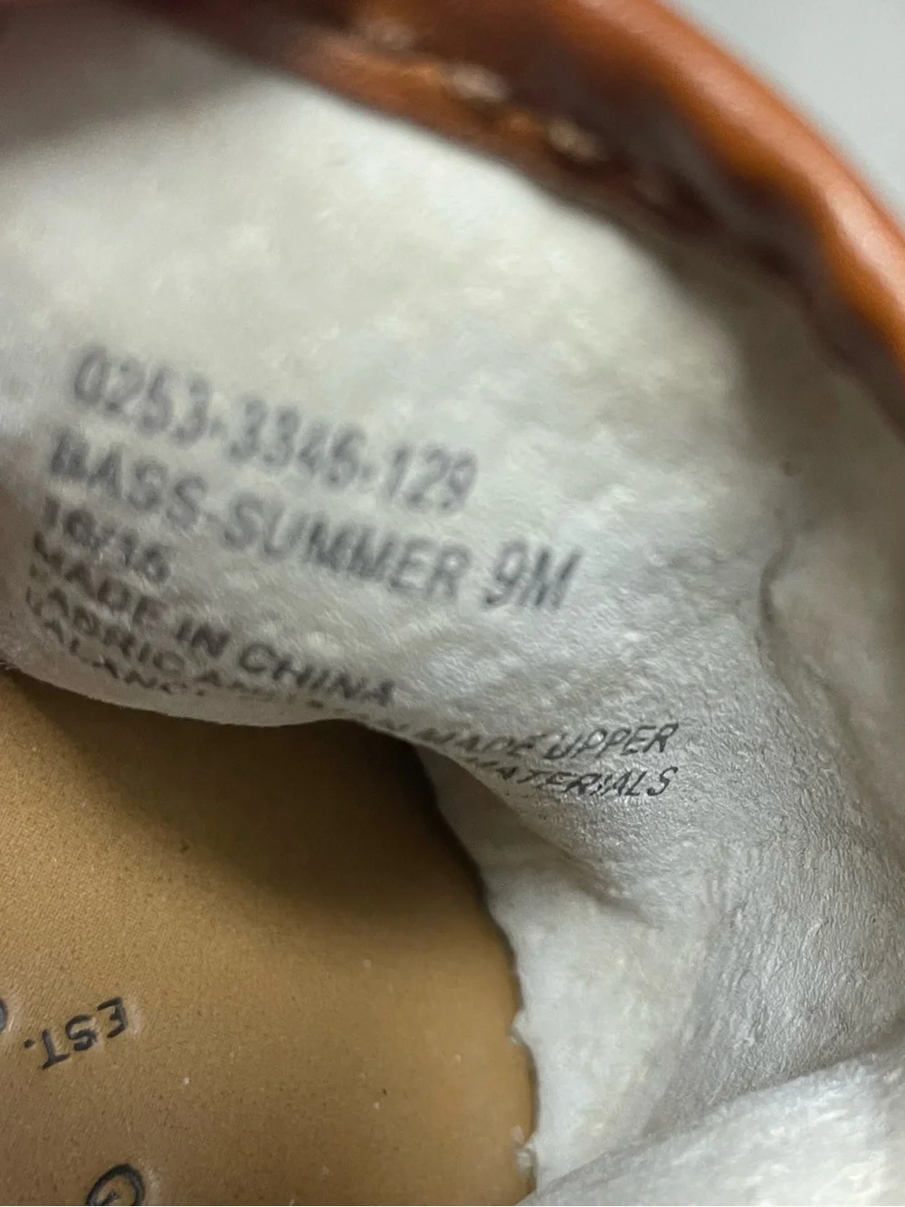 Bass Beige Linen Flats with Tan Trim